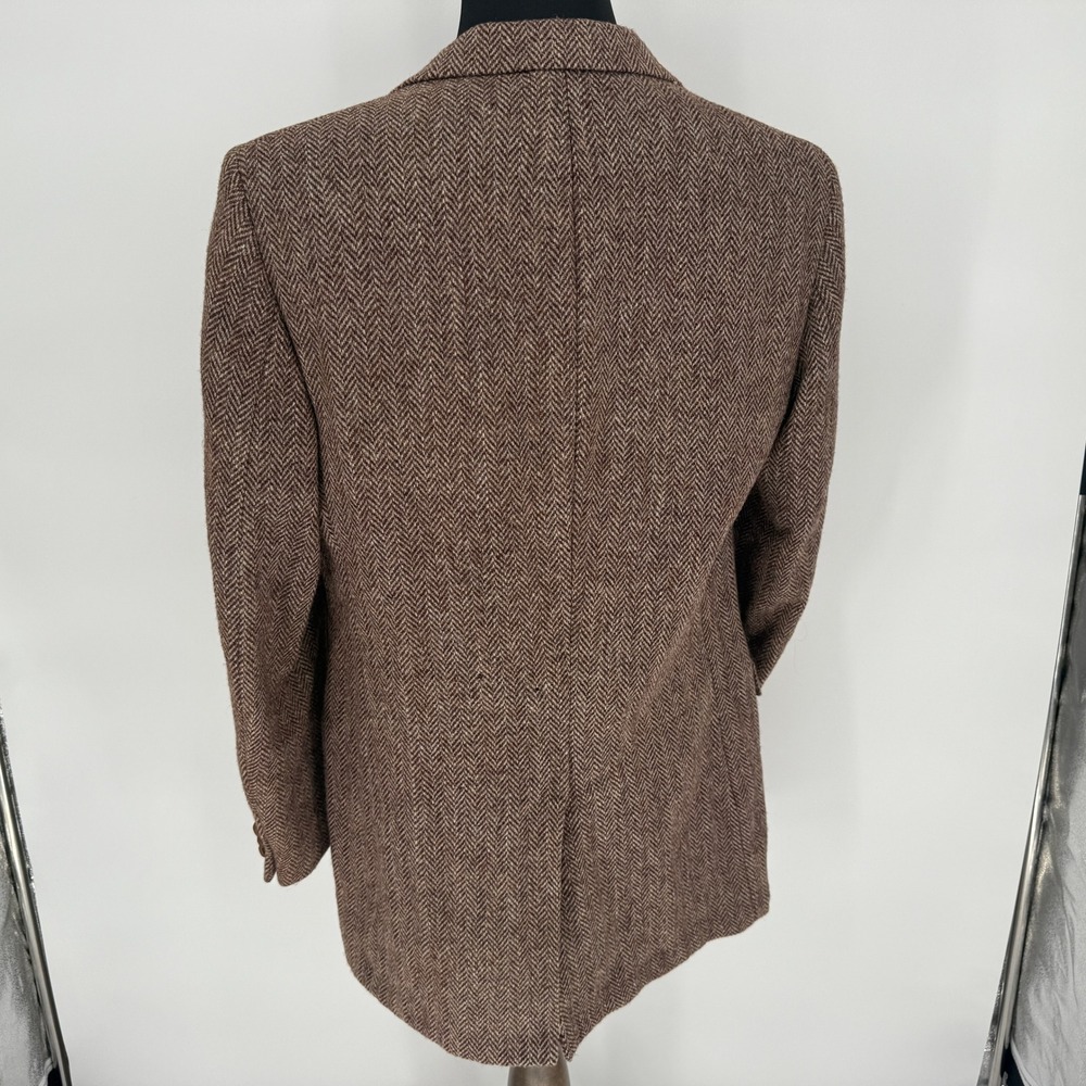 Vintage Harris Tweed Suit Coat Mens Blazer Size 44R Handwoven Pure Scottish Wool - Picture 3 of 6